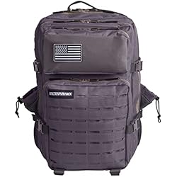 ELITRAINX V2 Mochila 45L Táctica Militar Impermeable Entrenamiento Cruzado Viajes Deportes al aire libre Gimnasio Portátil Oxford 900D (Gris)