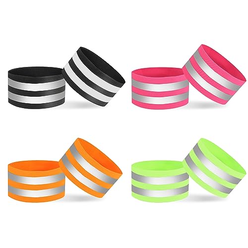 AOROPS Doppel Reflektorbänder, 8 Stück Sicherheits Armband Reflektorbänder mit Klett Reflektierende, Reflektoren Armband Reflektorbänder für Outdoor Jogging Radfahren(4 Farben) AOROPS Doppel Reflektorbänder, 8 Stück Sicherheits Armband Reflektorbänder mit Klett Reflektierende, Reflektoren Armband Reflektorbänder für Outdoor Jogging Radfahren(4 Farben)