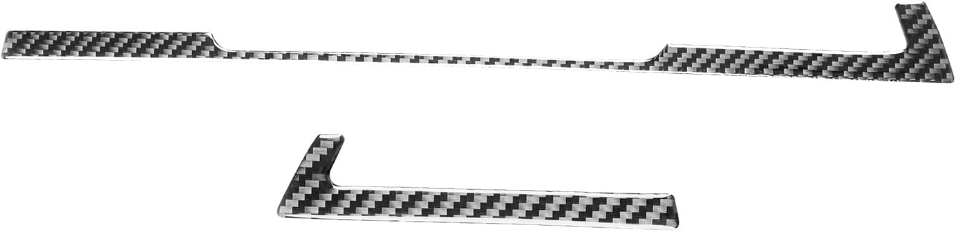 Real Carbon Fiber Compatible with Audi B9 A4 S4 2017-2025 / A5 S5 RS5 2018-2025 2019 2020 2021 2022 2023 2024 Accessories Car Center Console Panel Trim Strip Decoration Interior 2pcs Black