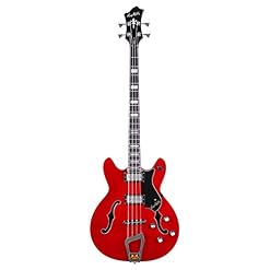 Hagstrom Viking Bass WCT Wild Cherry Transparent – Basses électro-acoustiques pour droitiers - Les Beatles, Paul McCartney, John Lennon, RIngo Starr, George Harrison