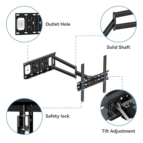 Forging Mount Long Arm Tv Wall Mount For Most 26-60 Inch Flat Curved Tvs thumb #5
