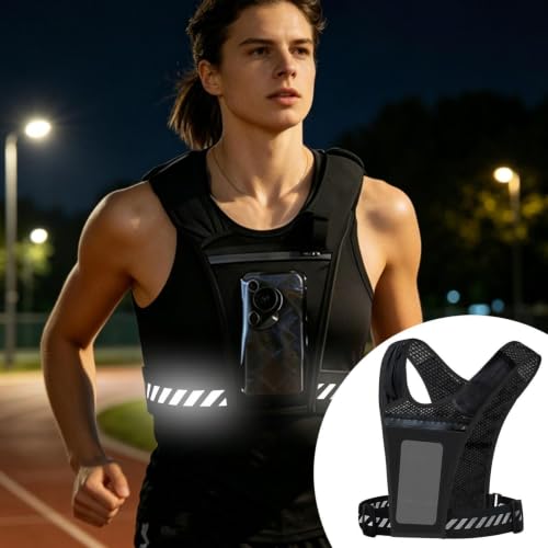 Chaleco de hidratación ajustable para running y trail de nailon transpirable 3