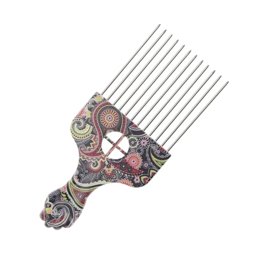 Peine metalico con diseño floral para cabello rizado miniatura 4