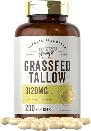 Carlyle Grass Fed Beef Tallow 3120mg | 200 Softgel Capsules