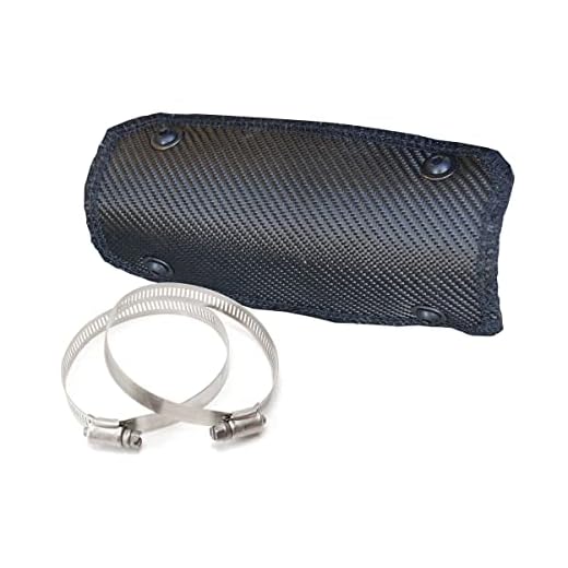 Design Engineering 010496 ONYX Series 4" x 8" Pipe Heat Shield with Stainless Steel Clamps