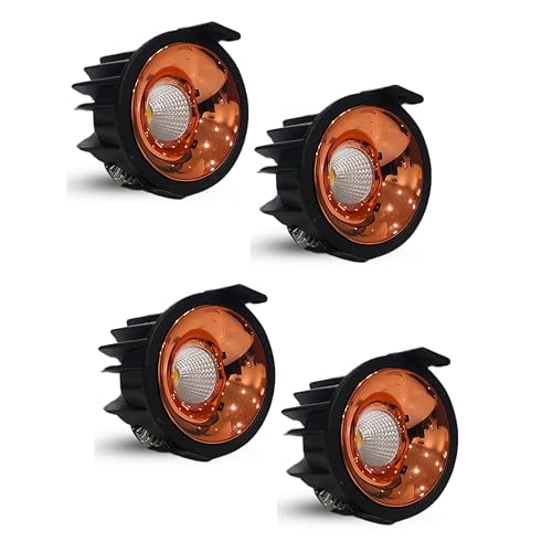 Image of D'Mak 7W Black Body LED COB Spot Light with Rose Gold Reflector (Warm White, 4)