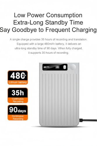 Image of TMY AI Voice Recorder Transcribe Summarize with AI Take Note for Meetings Calls Supports 70 Languages Translation Playback Digital App Control Ultra Slim Gray (TMY26)