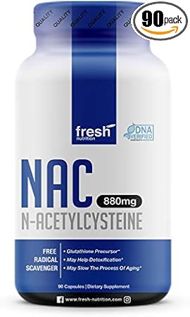 NAC Supplement - N Acetyl Cysteine - High Dosage 1800mg - Amino Acids - Vegan Friendly - Pure NAC Powder - 90 Capsules