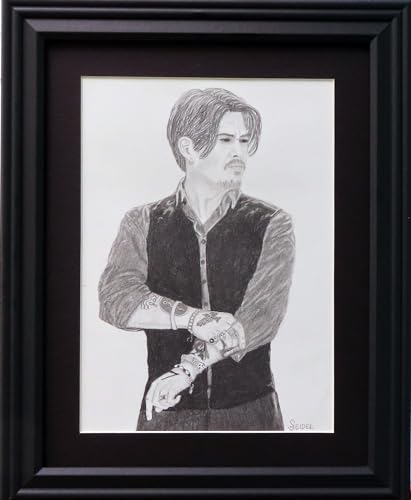 Johnny Depp - Original Hand-Drawn Graphite Portrait by BJ Seidel,