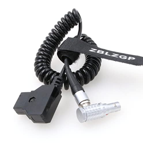 Cable D-tap a 0B 6 Pin macho en codo espiral para DJI Wireless Focus Motor 3