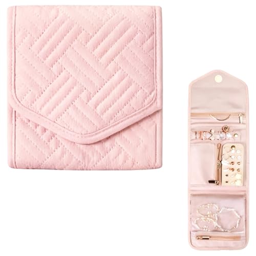 Caixa de jóias viagem organizador de jóias estojo jóias malas viagem para colares, brincos, anéis, pulseiras