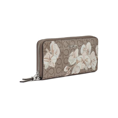 Image of Calvin Klein Women's Key Item Saffiano Continental Zip Around Wallet With Wristlet Strap
