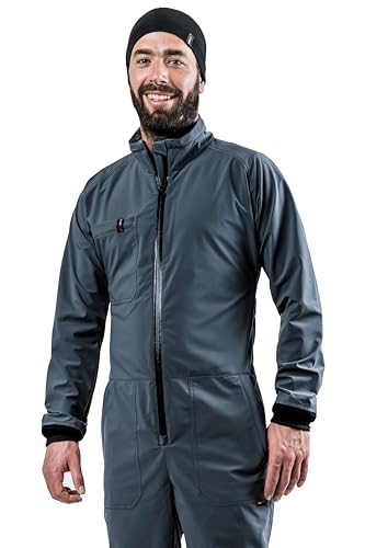hairtex Mono para hombre | Traje de trabajo | Traje de protección | Protege de forma fiable contra el olor a establo | Material impermeable | Resistente a la suciedad | Transpirable, Delfín, M