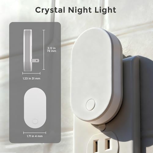 Image of L LOHAS LED Night Lights Plug Into Wall, Night Light, Dusk to Dawn Sensor | Adjustable RGB Nightlight, Foldable Plug in Night Light for Bathroom, Hallway, Bedroom