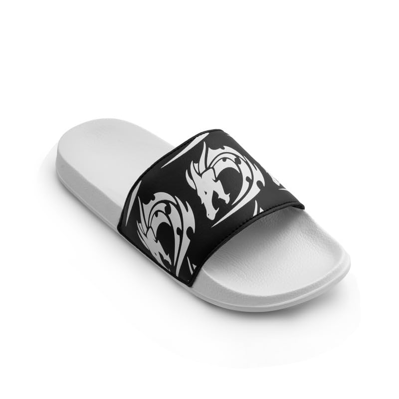 Image of ARVAN Mens Abstract Print EVA Sliders | Lightweight Slip-On Slippers with Cushioned Sole | Casual Open-Toe Slides