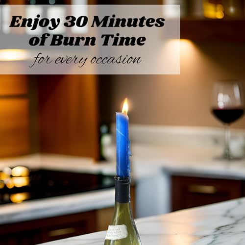 Candlestock Hippie Drippy Drip Candles - Pack of 6 Dripping Tapers - Wine Bottle Melting Candles (Multi Pack (Red, Yellow, Blue, Turquoise, Purple, Pink))