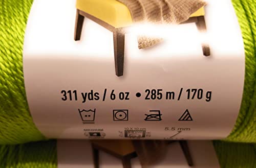 Loops & Threads Soft & Shiny Yarn, 1 Ball, Citrus, 6 Ounces #TOP2