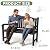 ATMELT Outdoor Bench, 2-Person Outdoor Benches Weatherproof with 560 lbs Weight Capacity, Low Maintenance, Garden Bench for Patio, Park, Porch, Backyard, Balcony and School (Black)