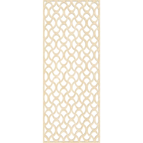 Image of Resort Decorative Pierced Fretwork Wood Wall Panels, 15 3 /8 inchW x 39 3 /8 inchH x 1 /4 inchT, Birch