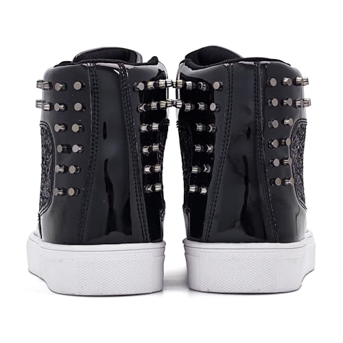 Image of IGxx Glitter Rivet Shoes Men Disco Punk High Top Women Sneakers