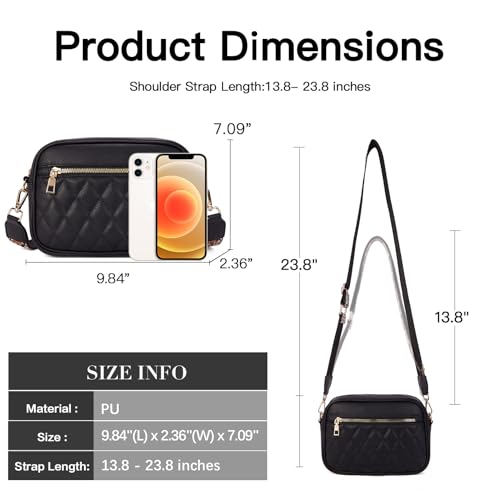 Quilted Women's Crossbody Handbags with Wide Strap3