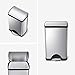 simplehuman 38 Liter / 10 Gallon Rectangular Kitchen Step Trash Can, Brushed Stainless Steel