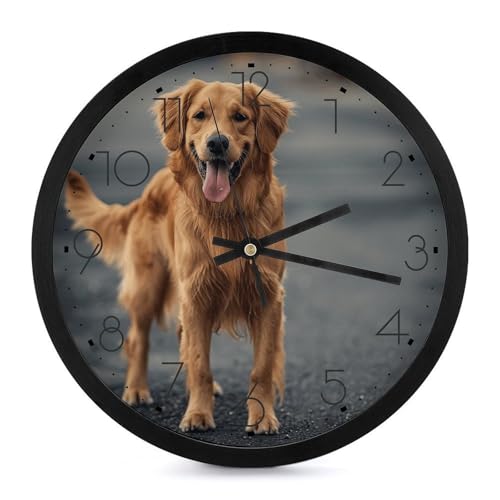 Horloge murale numérique décorative ronde de 25,4 cm sans tic-tac