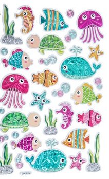 Sea Life Animals Foil Stickers Ocean Animals