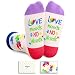HAPPYPOP Gifts for Autistic Boys Girls - Autism Socks Autism Awareness Gifts, Autistic Socks for Kids 13-18 Year Old Adult Men Women