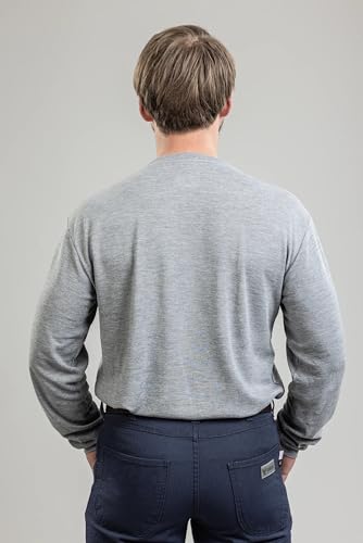 DRIFIRE Power Dry FR Long Sleeve Henley, CAT 2, Flame Resistant, Grey, Small, TEE-PDG-HN-SM3