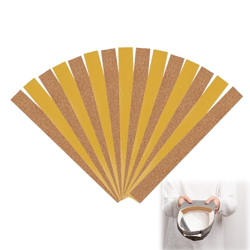 JiaHeHe 15 Stück Selbstklebende Korkstreifen für Hut Größenanpassung, Hutband Innen Für Perfekte Passform, Korkeinlagen zur Verkleinerung der Hutgröße, Einfache Anwendung für Leder, Filz und Stroh