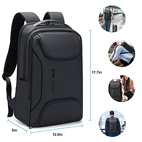 Fenruien Business Backpack For Men, 4-Layer Water Resistant Computer Backpack Fits 15.6 Inch Laptop With Usb Charging For Daily Work Office Travel Airplane #TOP6