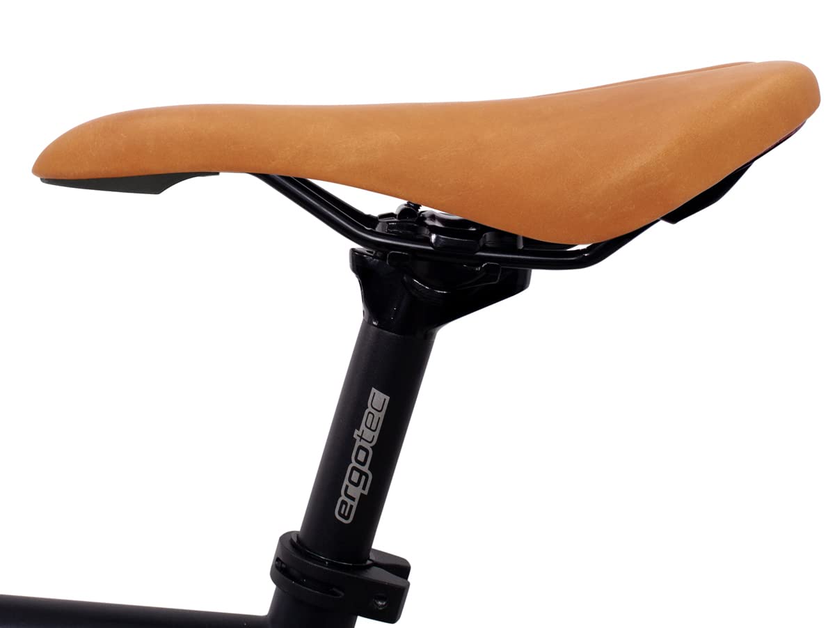 Gusti Fahrradsattel Leder - Geraint T. Fahrradsattel Ledersattel weich Sattel Fahrrad Rennrad Echtes Leder (Haselnuss 2)