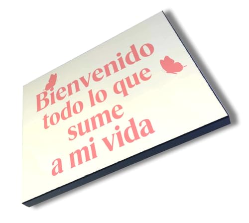 MERCHANDMANIA Panel fotográfico decorativo frase bonita consejo positivo amistad cuadro acabado brillante elegante pared