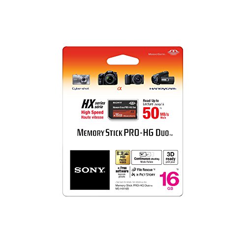 Sony MS-HX16B - Tarjeta de Memoria Sony Memory Stick de 16 GB (50mb/s)