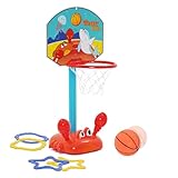 Arkyomi Kinder basketballkorb mit Ball Indoor Outdoor,70cm Beweglicher basketballkorb mit ständer Zimmer Spielzeug für Kleinkind 1 2 3 Jahre