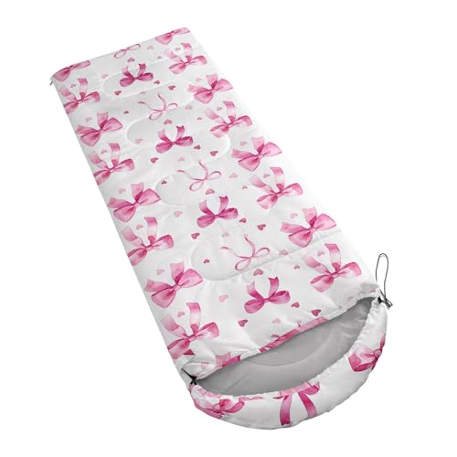 Image of QOOMO Axolotl Cute Camping Sleeping Bags,3 Season Warm & Cool Weather,Lightweight,Waterproof Sleeping Bags for Adults & Kids,Traveling,and Outdoors