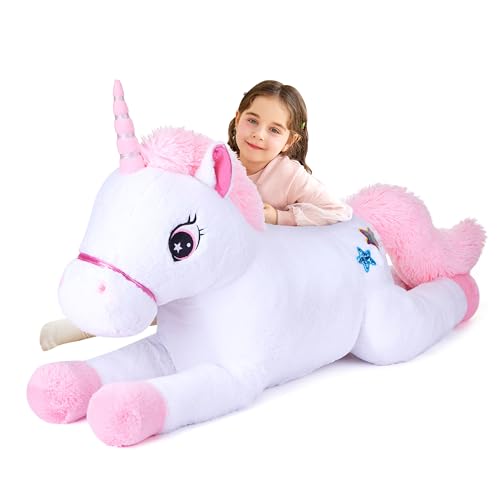 IKASA 43" Giant Unicorn Stuffed Animal Plush Toy,Zipper-Free,Full Stuffing by IKASA - Used condition - US$38.35