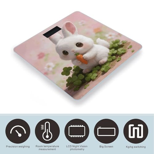 Báscula digital para baño con diseño animal y alta precisión miniatura 3