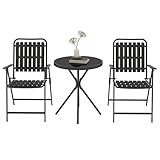 Aug-guan 3 Piece Outdoor Bistro Set, Patio Table and Chairs Set of 2, Small...