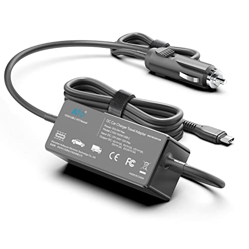 KFD 100W 96W 90W 87W DC 12V-24V Bärbar Dator USB C-adapter cigarettändare billaddare för Macbook Pro 16 15 14 MacBook Air HP Dell Lenovo Surface Pro 8 9 Cigarettändare DC-adapter