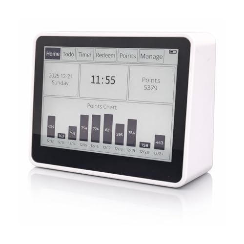 to-Do List Points Reward Manager System, 4.2" Touch Screen Smart Daily to Do Task Redeem Manager with Timer & Real-Time Clock, Rechargeable Chore Tracker Device, Helps Build Good Habits