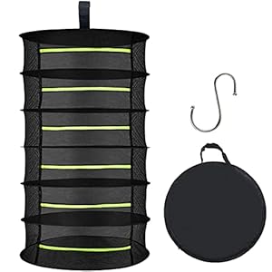MORELX Trockennetz für Kräuter, 6-lagiges Trocknungsnetz Drynet, Hängendes Trockennetz mit Reißverschlüssen, Faltbar…