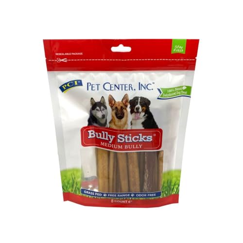 PCI Steer Bully Stick Dog Treats – 6", 8 Count