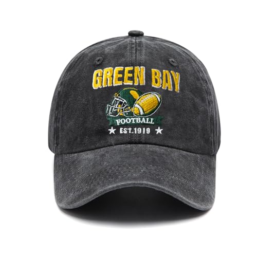 Vintage City Team Color Embroidered Football Fan Adjustable Baseball Cap Unisex Casual Sun Hat for Men and Women