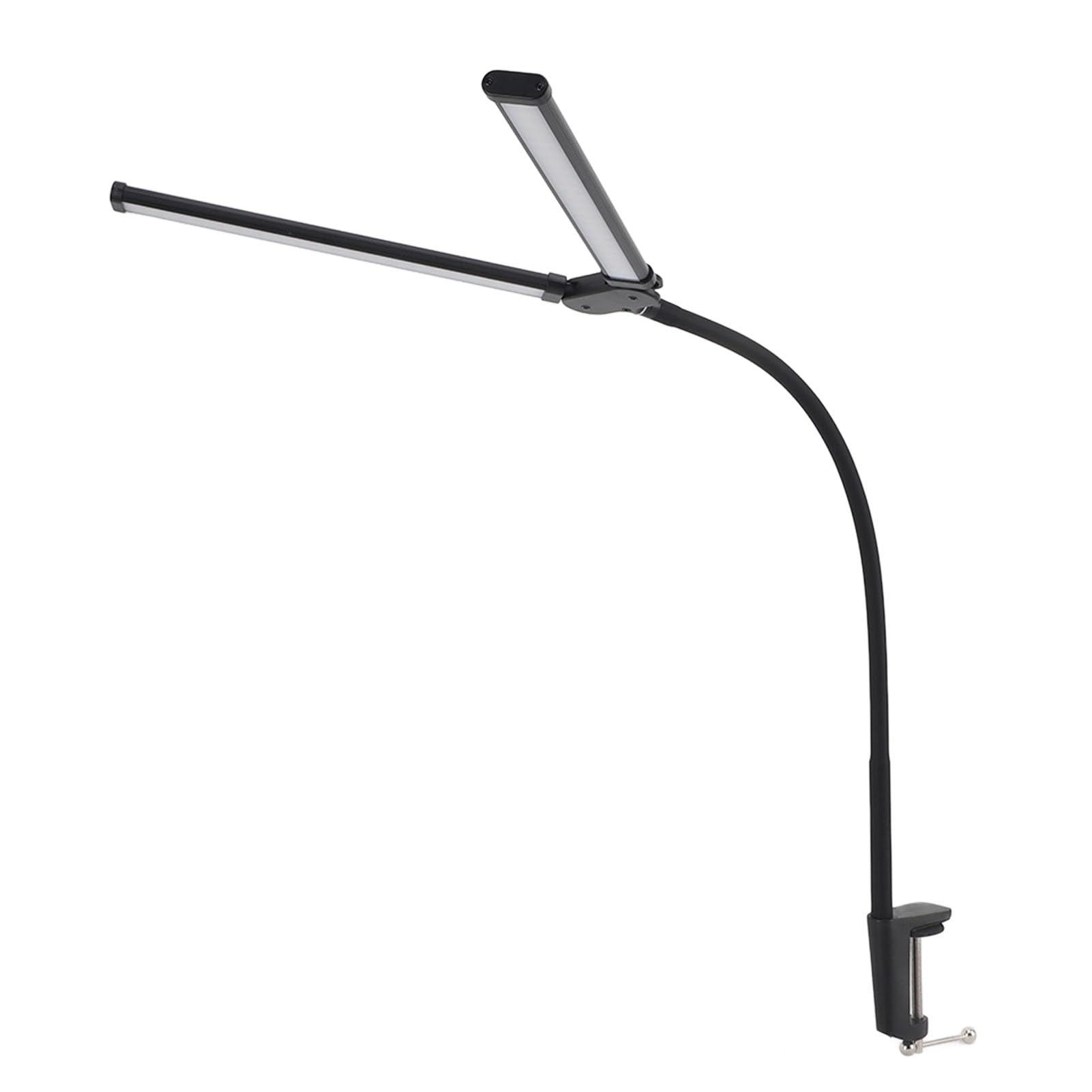Lampada da Scrivania a LED per Ufficio, Casa, Luminosa Lampada da Scrivania a Doppia Testa con Dimmerabile Continuo in 3 Colori, Lampada a Collo di Cigno Flessibile,