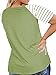 Plus Size Tops for Women Summer Short Sleeve Raglan Tee Shirts Pear Green-14W