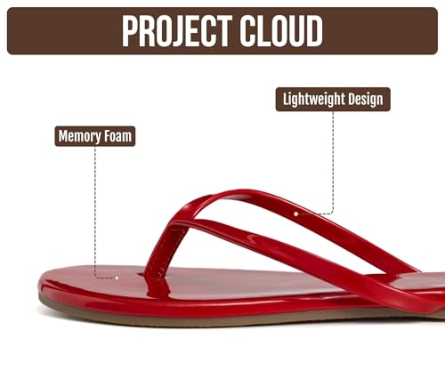 Image of Project Cloud Flip Flops for Women Footwear- Lightweight and Memory Foam Insole Sandals for Women 2026 - Durable Non-Slip Beach Essentials Flats for Women Sandals (Foundations)