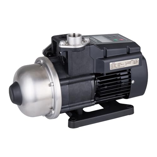 Ozmosis EZ Black Mini Pressure Booster Pump 1HP (800W~1000W) 115V~230V Durable Stainless Steel and Aluminum Construction, Constant Pressure, Variable Frequency, Pump (115, Volts)