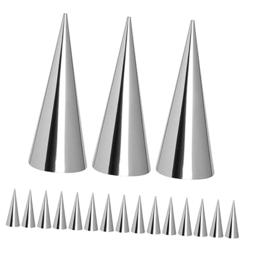 BEBEMOKO 20 moldes antiadherentes de acero inoxidable para hornear croissants y cuernos de crema para domésticos y profesionales, fáciles de limpiar